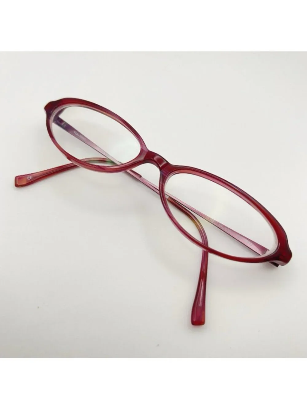 Vera Wang V47 FU Eyeglass Frames Women's Full Oval Pink Mauve 52-15-135 Italy